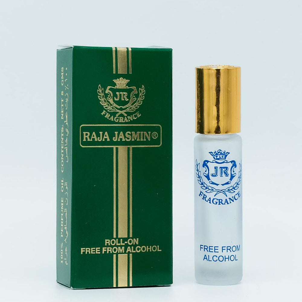 Raja Jasmin - Jamal Kazura Aromatics 8ml Roll-On Perfume, Alcohol-Free