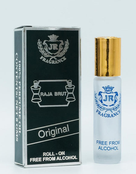 Raja Brut - Jamal Kazura Aromatics 8ml Roll-On Perfume, Alcohol-Free