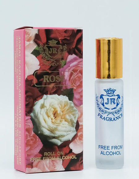 Rose - Jamal Kazura Aromatics 8ml Roll-On Perfume, Alcohol-Free