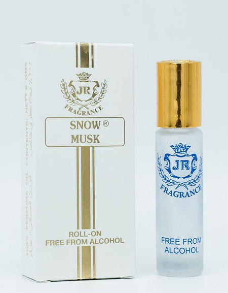 Snow Musk - Jamal Kazura Aromatics 8ml Roll-On Perfume, Alcohol-Free